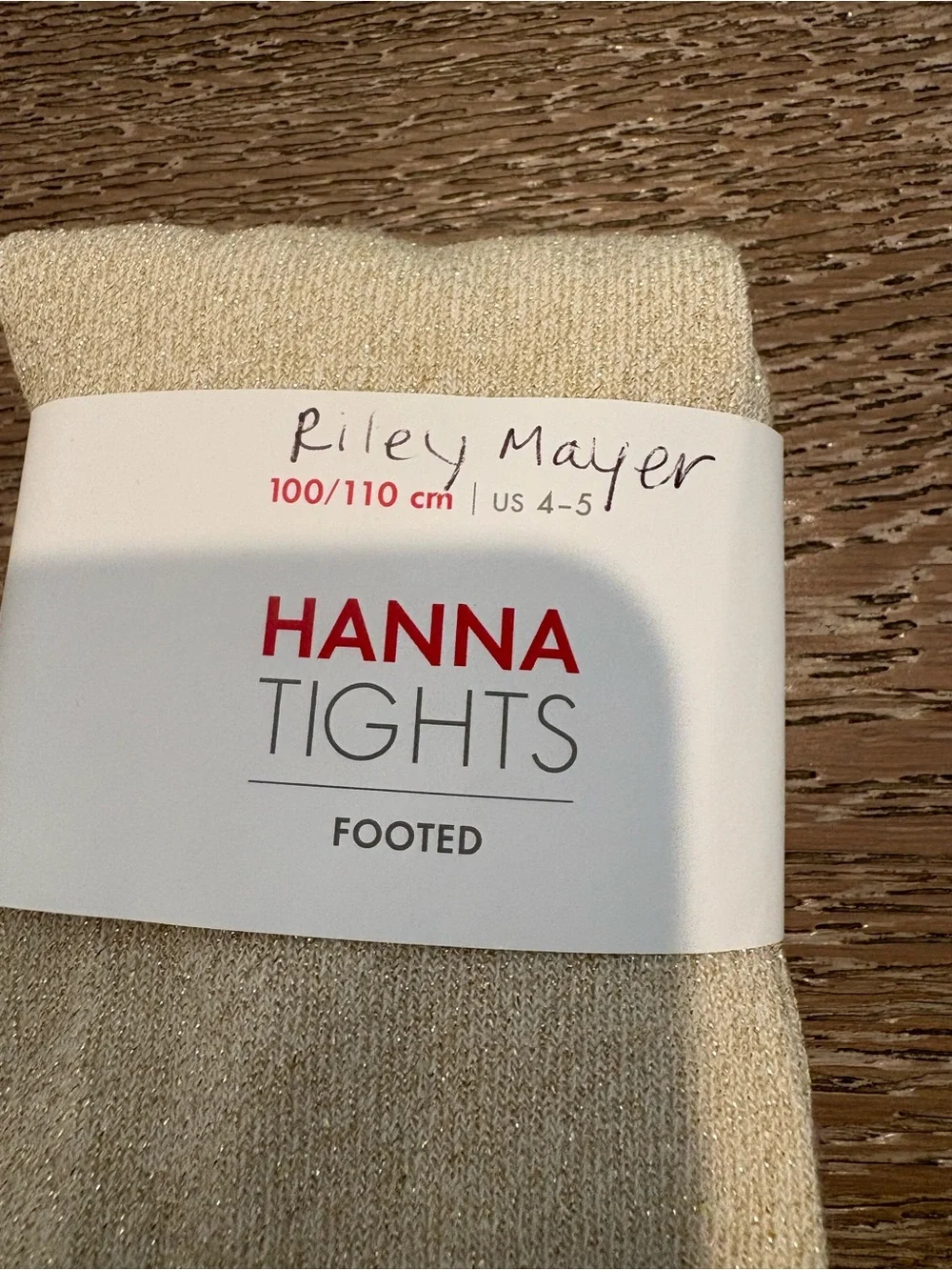 Hanna Andersson size 100/110 4/5 Metallic Tights Set